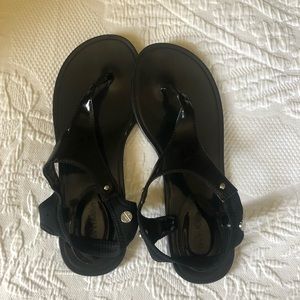 Calvin Klein - black slip on, thong sandals